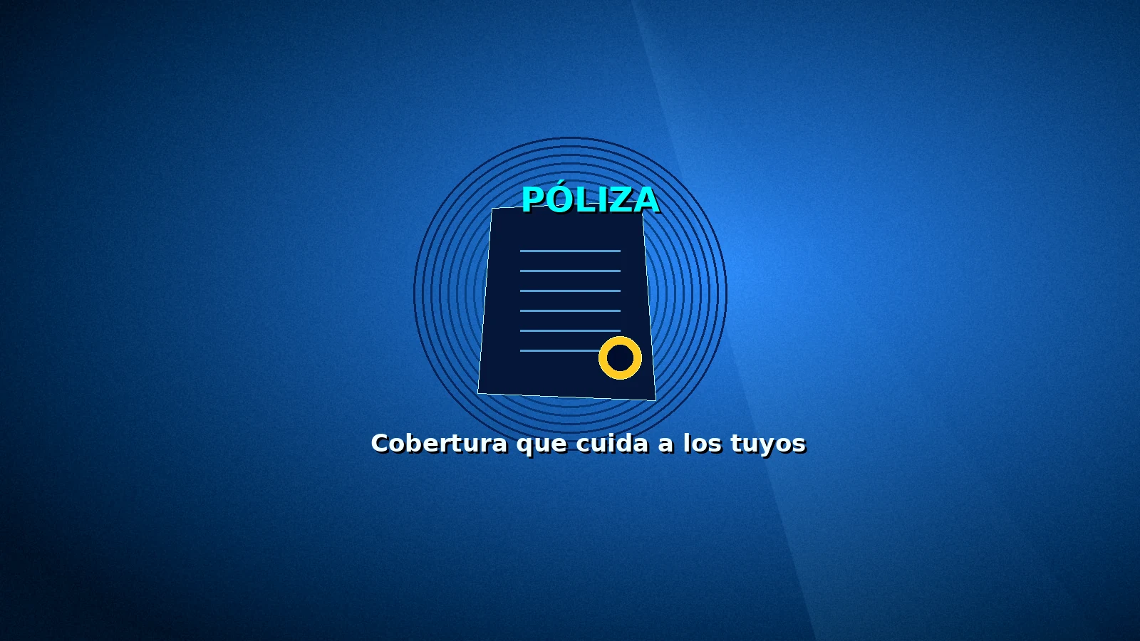 Póliza de seguro de vida iluminada como símbolo de cobertura financiera familiar